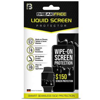 BREAK FREE Liquid Glass Screen Protector with $150 Coverage for All Phones Tablets and Smart Watches