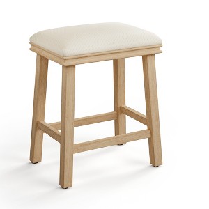 Captiva Designs 24 inch Height Bar Stool with Padded Seat & Solid Wood Frame & Footrest - 1 of 4