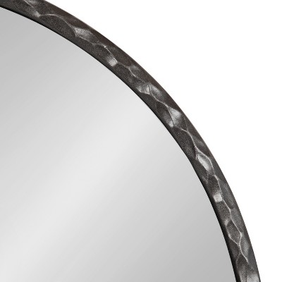 Jedda 26" Round Gunmetal Textured Wall Mirror