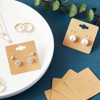 Juvale 200 Bulk Pack Kraft Paper Jewelry Display Cards for Necklaces, Studs, Spelling, Earring Display Cards with Pre-Cut Hole 2 x 2 In - 3 of 4