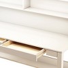 Solid Wood Desk, Kids Writing Table, Office Desk，With Removable Shelves, With Drawers And 2 Chairs - 3 of 4