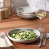 Gibson Elite Beckett 4-Piece Ash White Dinner Bowl Set – Reactive Glaze Stoneware – Shallow Pasta Bowls - 2 of 4