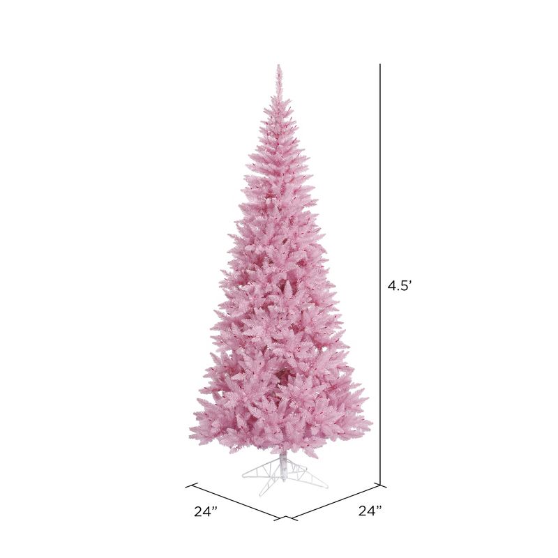 Vickerman Pink Fir Slim Artificial Christmas Tree, 2 of 4