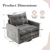 360° Swivel Barrel Chair, Chenille Upholstered Accent Lounge Chair with Thick Cushion and Armrests, Single Sofa for Bedroom or Living Room - Koiai - 4 of 4