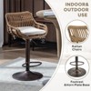 RISOKEYS Modern Swivel Bar Stools Set of 2 - Adjustable Counter Height Chairs with Footrest for Kitchen, Dining Room - Furniture for Home Decor,Beige - 4 of 4
