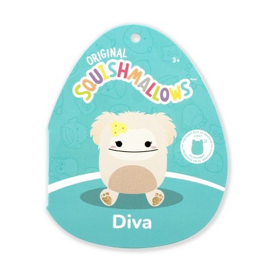 Детские мягкие игрушки Squishmallows 14" Cream Bigfoot with Tan Fuzzy Belly and Gold Sparkle Footprint Large Plush — фото 7