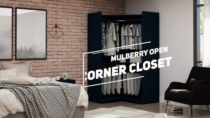 Mulberry Open Corner Closet - Manhattan Comfort, 2 of 8, play video