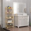 LunaLulinlk 5 Tier Bamboo Shelf Storage Organizer, Corner Storage Rack for Living Room,Kitchen - 3 of 4