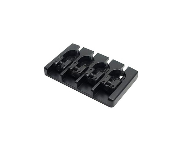 Hipshot Aluminum A-Style String-Through Bass Bridge Mount 2 Black