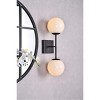 Elegant Lighting Neri 2 lights black and white glass wall sconce - 2 of 4