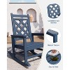 4 Pack Rocking Chair , Patio Rocking Chair Porch Rocker with Wood Texture & 380 LBS Support - 4 of 4