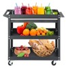 Karl Home 3-Tier Rolling Tool Cart in Black - 3 of 4
