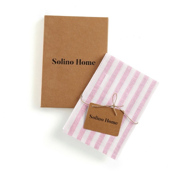 Solino Home Toallas de cocina de lino, set de 2, 17" x 26" - Rayas Amalfi 7