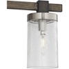 Minka Lavery Industrial Wall Light Brushed Nickel Hardwired 22 1/2" 3-Light Fixture Clear Seeded Glass for Bathroom Living Room - 3 of 4