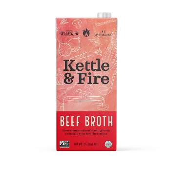 Kettle & Fire Gluten Free Beef Cooking Broth - 32oz