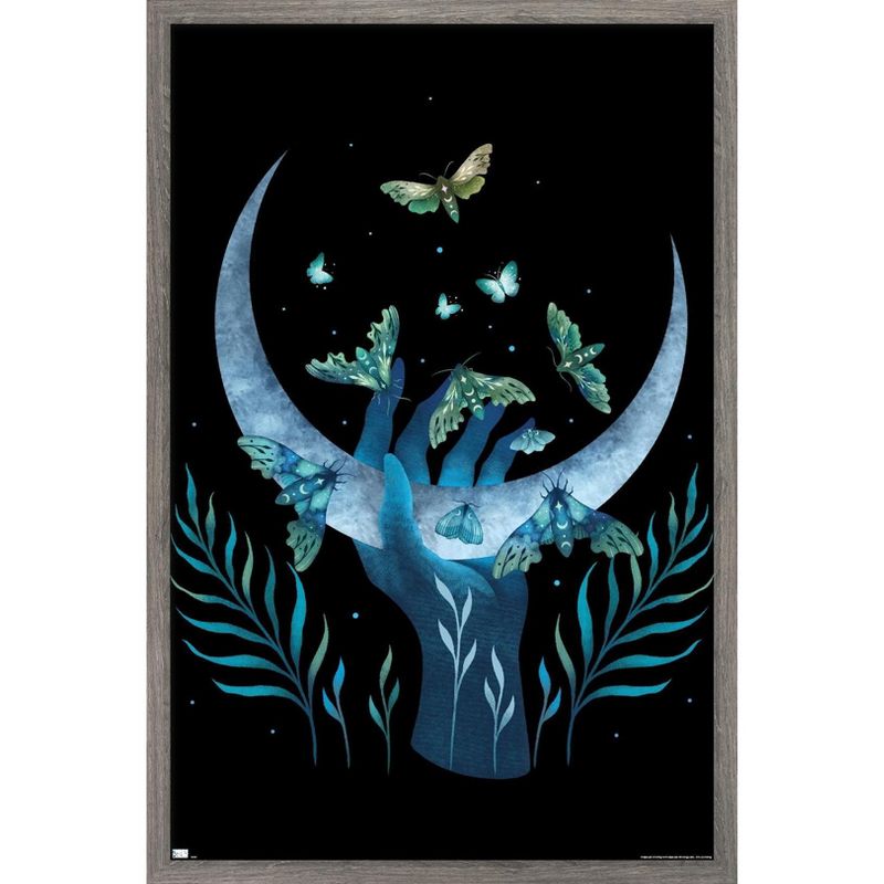 Trends International Episodic Drawing - Moth Hand Framed Wall Poster Prints, 1 of 7