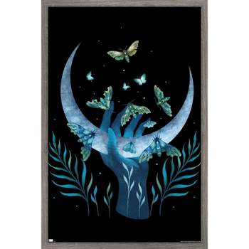 Trends International Episodic Drawing - Moth Hand Framed Wall Poster Prints
