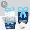 Big Dot of Happiness Shark Zone - Square Favor Gift Boxes - Jawsome Shark Party or Birthday Party Bow Boxes - Set of 12 - 3 of 4