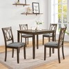 5-Piece Dining Set with a Square Table and 4 Chairs for Kitchen, Dining Room - 2 of 4