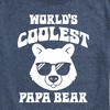 Men's - Instant Message - Worlds Coolest Papa Bear Short Sleeve Graphic T-Shirt - 2 of 4
