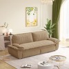 73.2'' Velvet 3-in-1 Convertible Sleeper Sofa Bed with Pull-Out Frame, Removable Cushions and Space-Saving Design - 3 of 4
