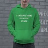 I Like Leprechauns and Maybe 3 People Hoodie Funny Sarcastic St Patricks Day Outfit Graphic Novelty Shirt - Crazy Dog Hoodie - 2 of 4