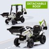 Ride on Excavator Bulldozer, 12V Kids Electric Vehicle with Remote Control, Front Loader, Digger, Horn, Adjustable Seat, Excavator Ride on Car Toy - 3 of 4