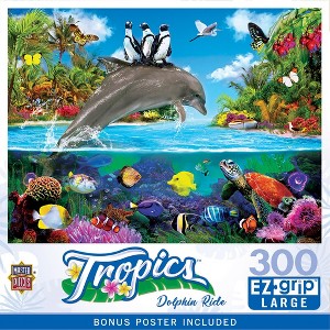 MasterPieces 300 Piece EZ Grip Jigsaw Puzzle - Dolphin Ride - 18"x24" - 1 of 4