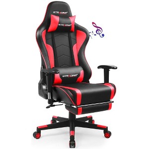 GTRACING Gaming Chair with Bluetooth Speakers Music Office Chair with Footrest PU Leather Recliner - 1 of 4