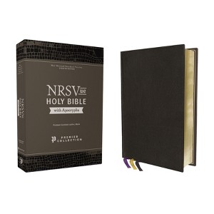 Nrsvue, Holy Bible with Apocrypha, Premium Goatskin Leather, Black, Premier Collection, Art Gilded Edges, Comfort Print - by  Zondervan - 1 of 1