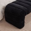 Kumasinova Modern Upholstered Armless Bed Bench, Channel Tufted Entryway Bench, Multi-Purpose Chenille Ottoman Foot Stool for Living Room, Bedroom - 2 of 4