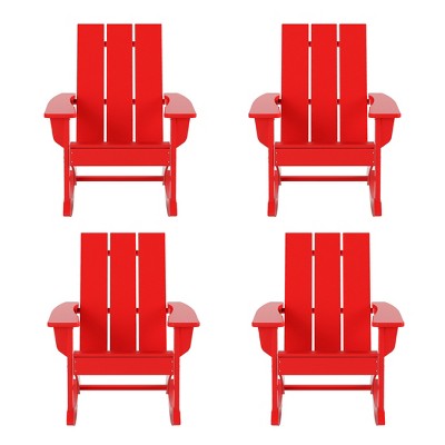 WestinTrends  Modern Adirondack Outdoor Rocking Chair (Set of 4)