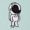 Dalix Astronaut Embroidery Relaxed Hoodie Soft Fleece Sweatshirt Drawcord Fit Lounge Mens - 2 of 4