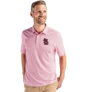 St Louis Cardinals Cutter & Buck Pike Eco Symmetry Print Stretch Recycled Mens Polo - 1 of 1