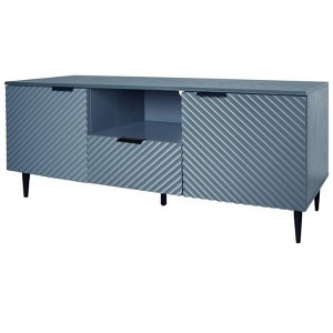 59" Modern Entertainment Center TV Console With Storage Cabinets And Open Shelf,TV Stand Solid Iron Feet, Stylish TV Table For Living Room, Bedroom - 1 of 4