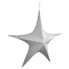 Northlight Silver Tinsel Foldable Glitter Star Outdoor Christmas Decoration - 44" - Silver - image 3 of 4