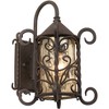 John Timberland Rustic Wall Light Sconce Dark Walnut Brown Hardwired 7" Fixture Hammered Champagne Glass for Bedroom Bathroom Home - 3 of 4