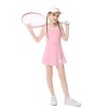 Little Girls Golf Tennis Sports Round Neck Sleeveless Athletic Active Dress with Safety Inner Pockets Shorts - 2 of 4