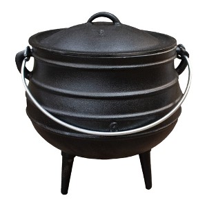Lehman's Campfire Cooking Kettle Pot - Cast Iron Potje Dutch Oven with 3 Legs and Lid, 13.5 inch, 3.5 gallon - 1 of 4