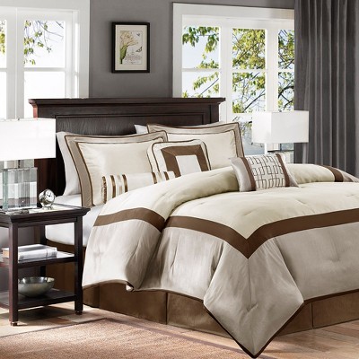 California King Taupe Brown Microfiber Comforter Set