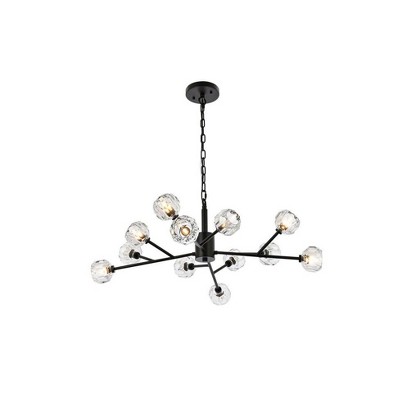 Elegant Lighting Graham 12 - Light Pendant in  Black