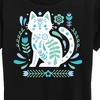 Women's - Instant Message - Scandinavian Cat Short Sleeve Graphic T-Shirt - 2 of 4