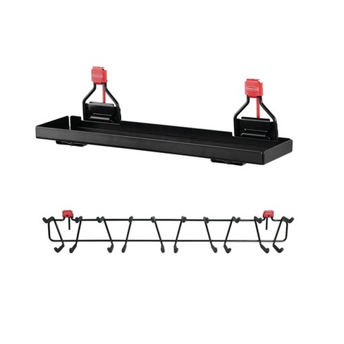 Rubbermaid 34 inch Heavy Duty Garden Tool & Sport Storage Rack for Sheds 2 Pack