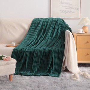 All Seasons Plush Flannel Blanket, Soft and Warm Bed Blanket for Couch Sofa Bed - NTBAY - 1 of 4