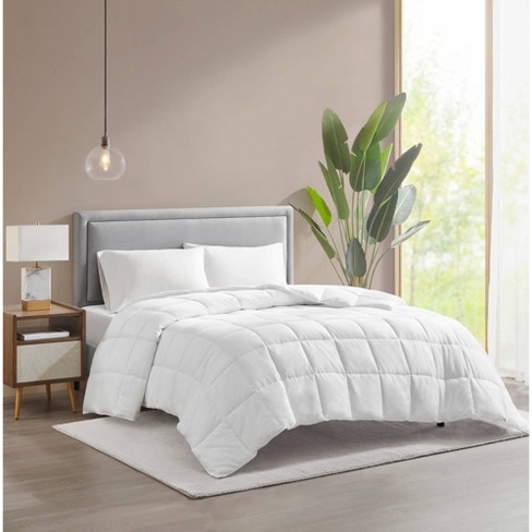 Comforter Queen Size, 600 Thread Count Cotton Grey Branch with
