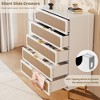 Rattan 5 Drawer Dressers for Bedroom, Tall Dresser with Deep Drawers, Large Chest of Drawers for Closet with Wide Top, Long Wooden Dresser - 4 of 4