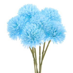 Unique Bargains Plastic Silk Durable Artificial Chrysanthemum Ball Flowers 11" - 1 of 4
