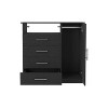 Okak 4-Drawer Dresser with 1 Door-Storage Cabinet&1 Shelf,Spacious Storage Dresser for Bedroom,Matte Black Finish  Dresser,Superior Top - 2 of 4