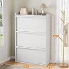 Entryway Shoe Storage Cabinet with 2/3 Flip-Up Bins & Adjustable Shelves - Wooden Freestanding Organizer for Hallway Closet - 2 of 4