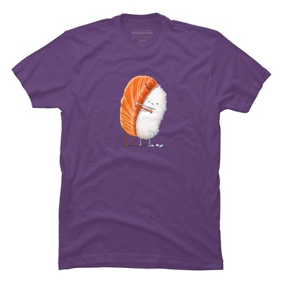 Men's Design By Humans Sushi Hug By andremullerdko T-Shirt